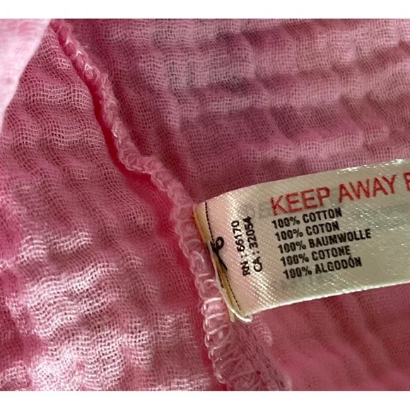 Anthropologie Kallie Flowy Tunic Dress Pink Beach Cover-Up NWOT Sz S - Picture 8 of 9